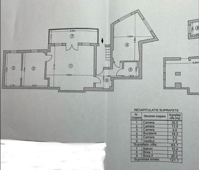Apartament 3 camere semidecomandat - Cismigiu