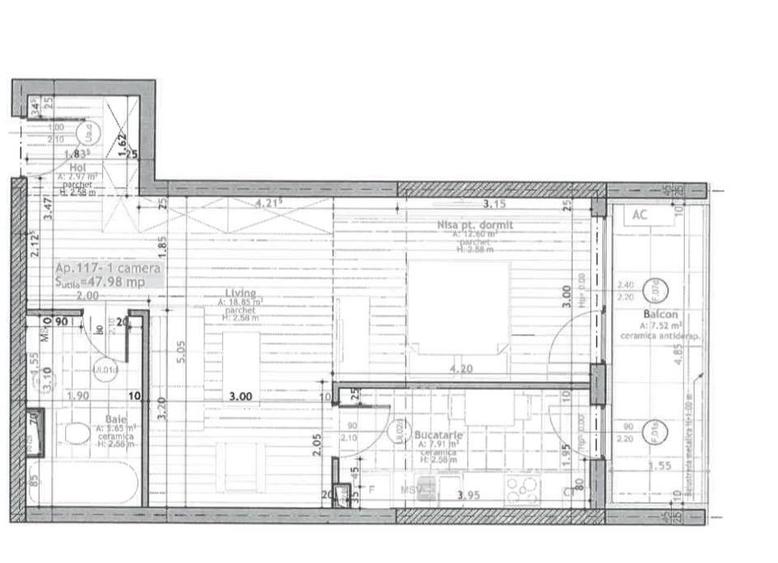 Vanzare Apartament 1 camera cu nisa de dormit, Scala Frunzisului - 8
