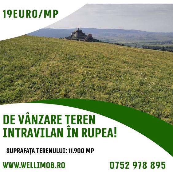 De vânzare teren intravilan în Rupea, în apropierea cetății!