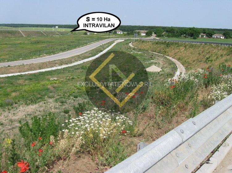 Teren 9Ha -> 16Ha Ha Intravilan , Exit A3 Snagov Ghermanesti Bucuresti-Ploiesti - 11