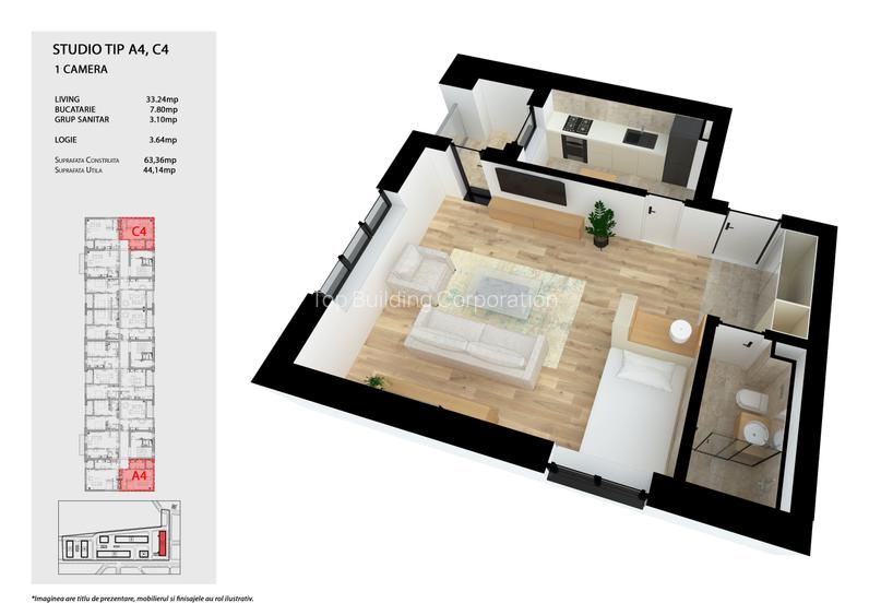 Studio Dr taberei-Ghencea-  96.000EUR+TVA - 1