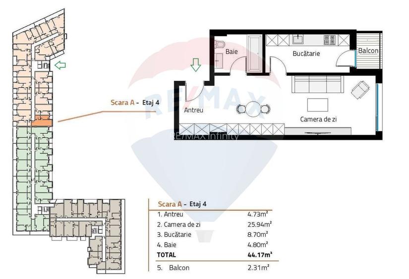 Vand Apartament cu 1 Camera și Balcon în Bloc Nou din Zona Sopor - 1