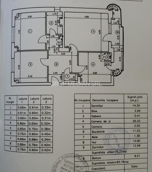 Apartament 3 camere de vanzare, zona Nord - Piață, decomandat, 84 mp - 7
