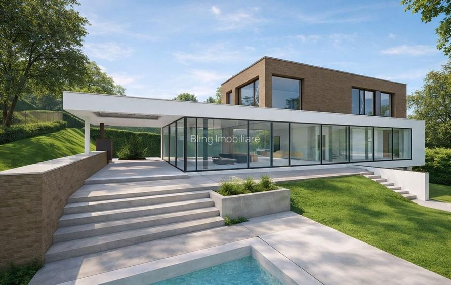 Teren 1000mp autorizat, casa D+P+1E 269mp, Proiect Piscina, Salicea - 3