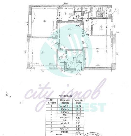 3 camere Primăverii – parter înalt, imobil mic, renovat