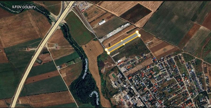 Teren intravilan 20.000 mp | DJ 602 la stradă | 55 ml deschidere | Ciorogârla