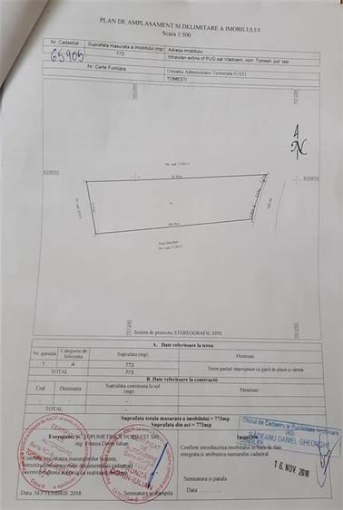 Vladiceni TEREN 1480mp la numai 200m de str Trei Fantani asfalt si utilitati