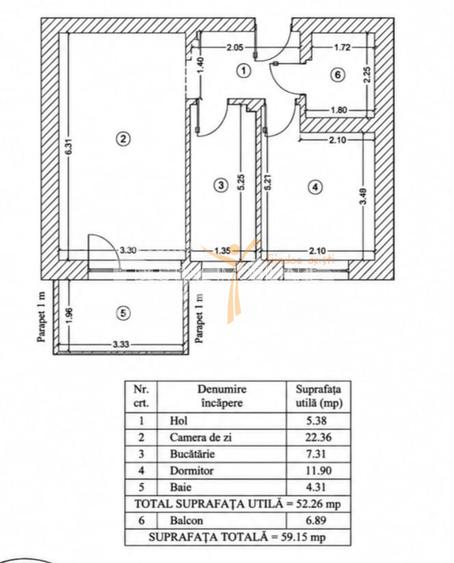 Apartament 2 camere | Vedere către Parcul Luxuria | Etaj 1 | Bloc 2020 - 6