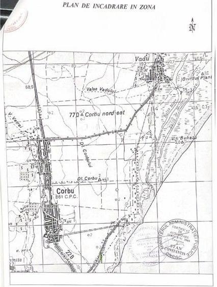 Teren Corbu- 2 hectare-  iesire la mare