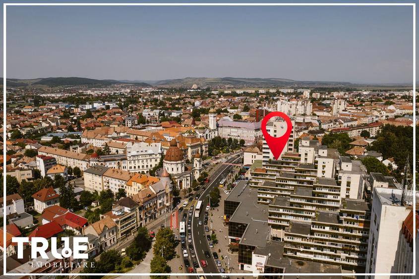 Apartament ultracentral 38m² + terasă 60m², Târgu Mureș!