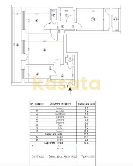 3 CAMERE | M.BRAVU - IANCULUI | METROU 3MIN | 2 BALCOANE | ETAJ 4