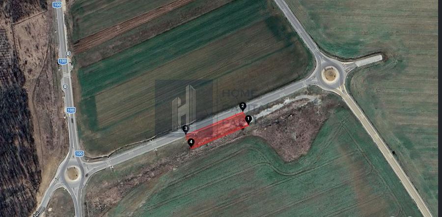 Teren intravilan 1.300 mp | Brănești Ilfov | DJ100 | Front 74 ml