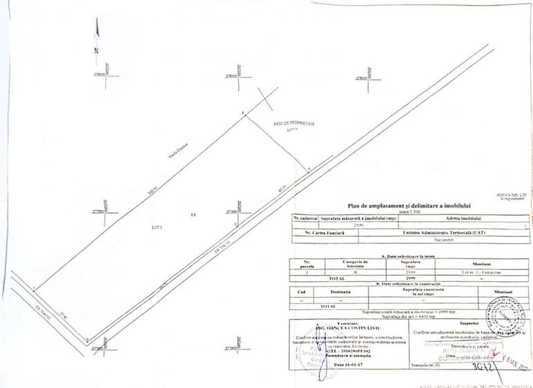 Teren extravilan 2999 mp, Com. Barcanesti, Sat. Ghighiu
