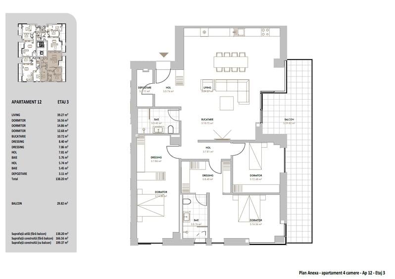 Apartament 4 camere in Imobil Premium  - Erou Iancu Nicolae | 166 mp cu terasa