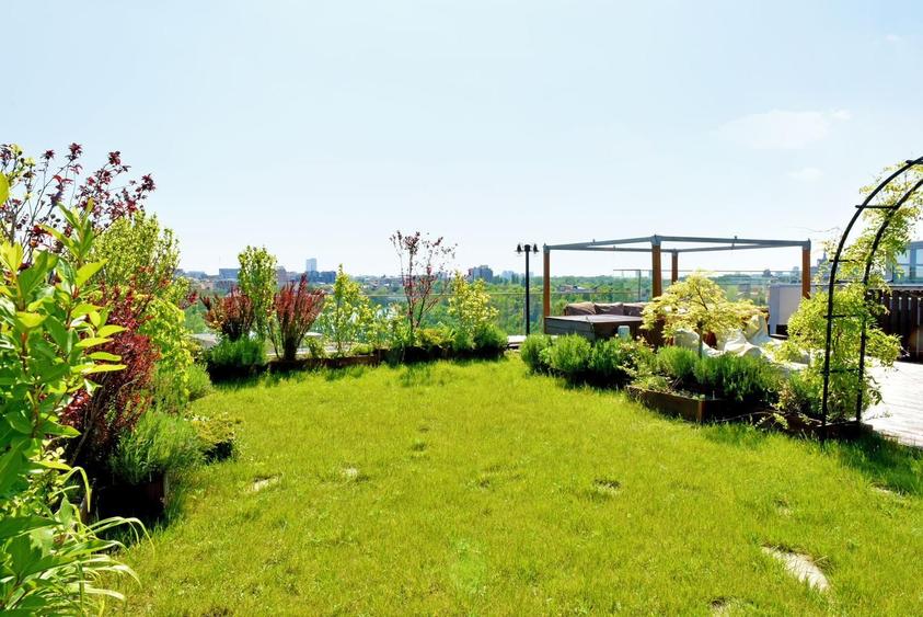 Penthouse cu Vedere 360° si Grădină Privată Lângă Lacul Baneasa