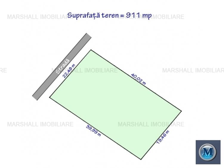 Teren intravilan de vanzare, zona Albert, 911 mp #14385