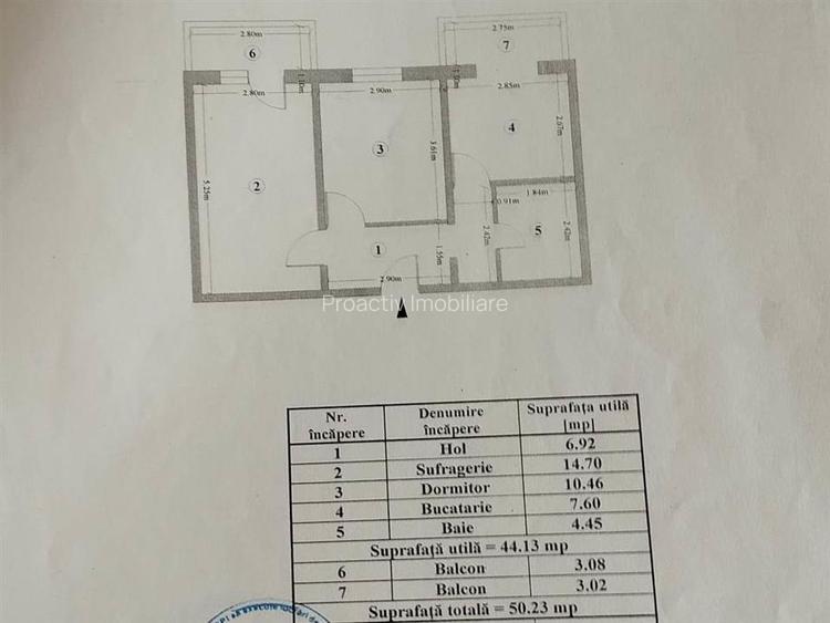 Apartament 2 Camere | Obcini | 50 mp | 2c-7721 - 6