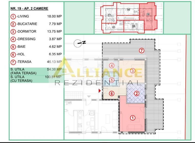 Apartament 2 camere + Terasa | 100 mp - STRADA LEORDENI -