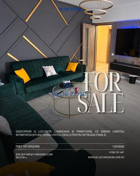 Apartament 3 camere I Bloc 2022 I Centrala proprie I 88 mp
