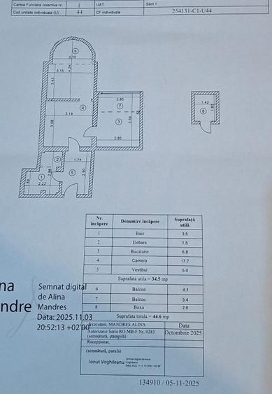 Garsoniera 41 mp utili Ion Mihalache + Boxa Subsol