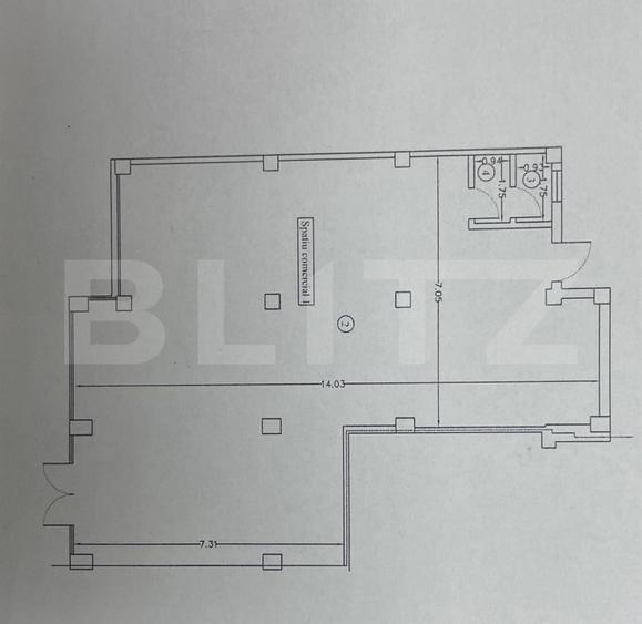 Spatiu comercial, 112.80 mp, zona Centru