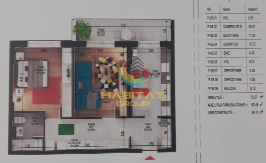Pallady 2 camere decomandat 71 mp + LOC PARCARE GRATUIT