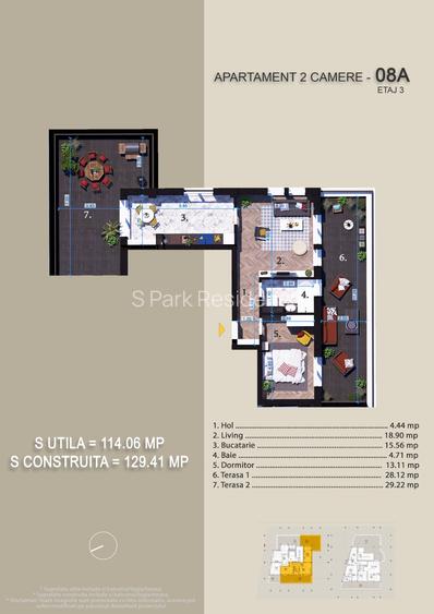 Titan, la Parcul Teilor | 2C cuTerasa 57 |Etaj 3/4 |Bloc 2025-DIRECT DEZVOLTATOR - 1
