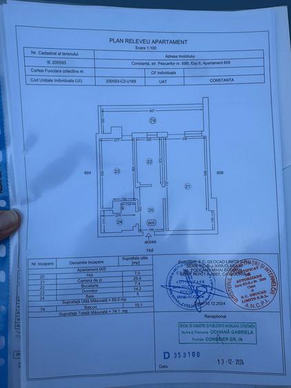 Faleza Nord- bloc nou-2 camere cu vedere frontala la mare