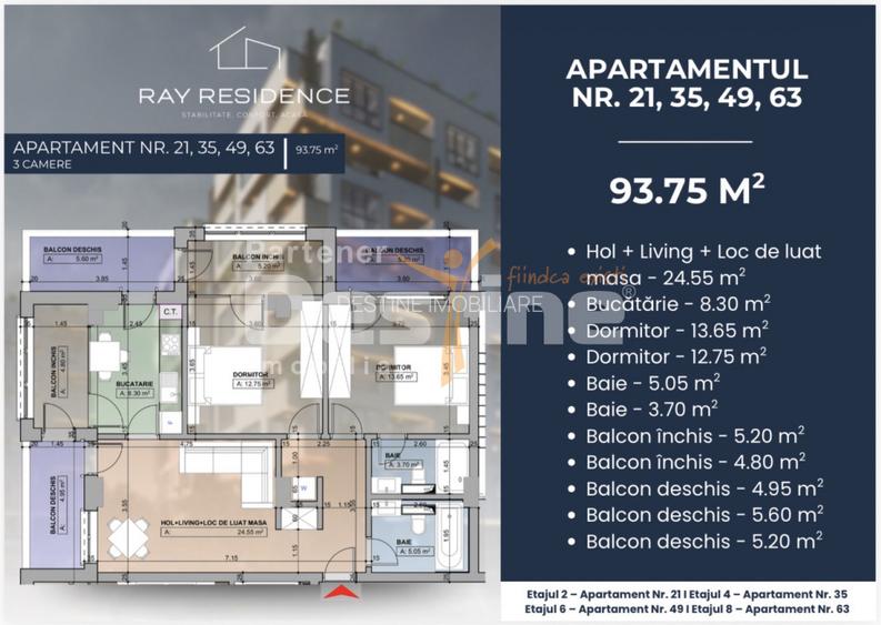 Apartament 3 camere Cornitoiu - Rey Residence - 3