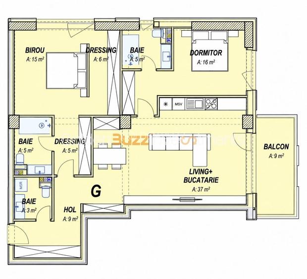 Apartament 3 camere | 134 mp | Iancu Nicolae Residence 5 - Forest II - 11