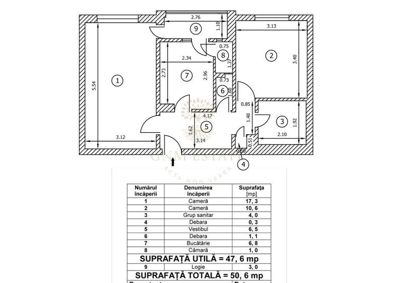 2 Camere Et.7/8 Decomandat An constructie 1986 Metrou Lujerului
