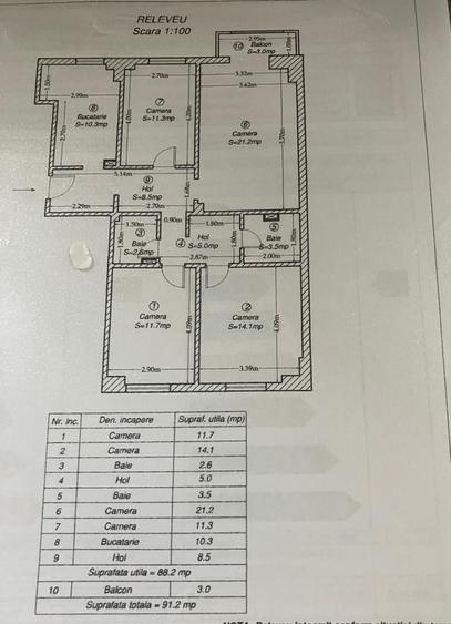 COMISION 0% | 4 Camere | 88 mp utili | Zona Complex - Lunei | 2 Bai.