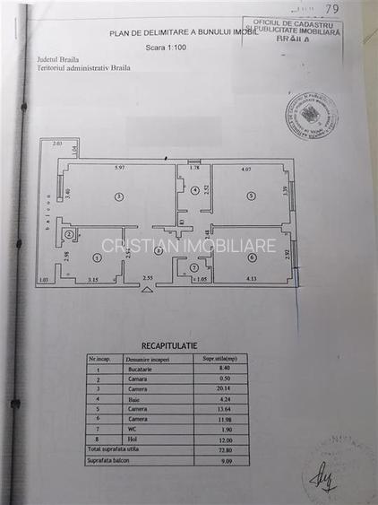 3 camere, decomandat, 82 mp, Bariera - Catedrala - 11