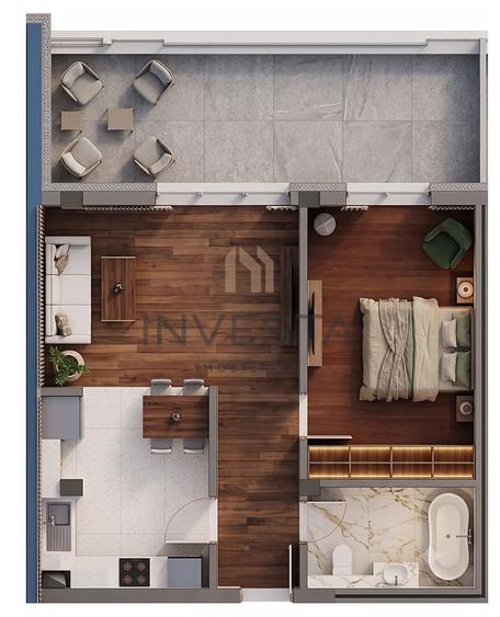 Apartament 2 camere decomandat si terasa de 19 mp, bloc nou, Marasti