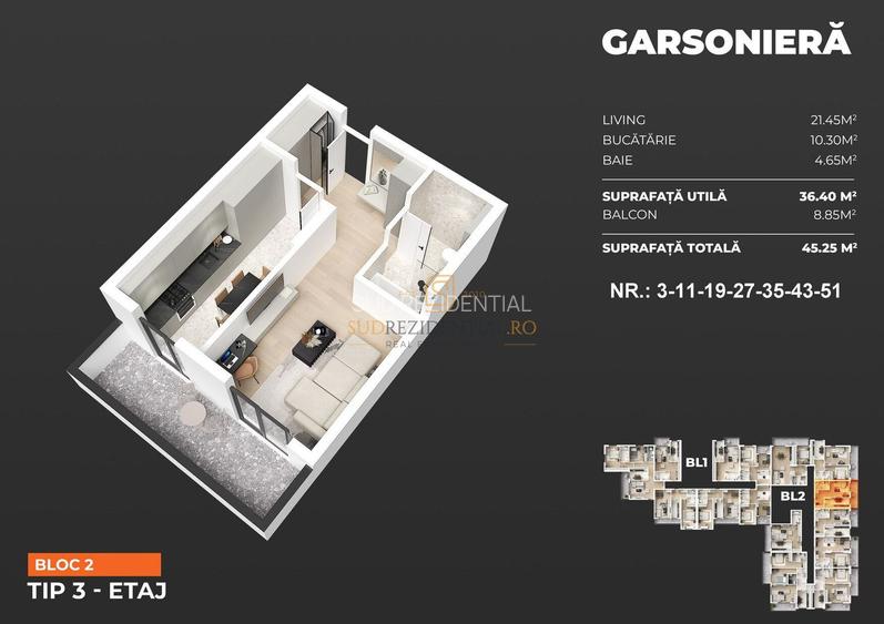 Garsoniera de vanzare, aproape de metrou Berceni – Comision 0% - 1