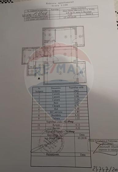 Apartament spațios, 71 mp, la 3 min de metrou, in Drumul Taberei