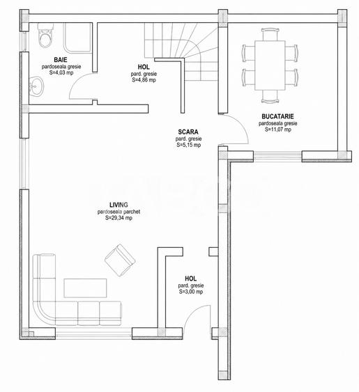 Casa de vanzare 110mp utili 4 camere 2 bai 2 parcari Lidl Arhitectilor