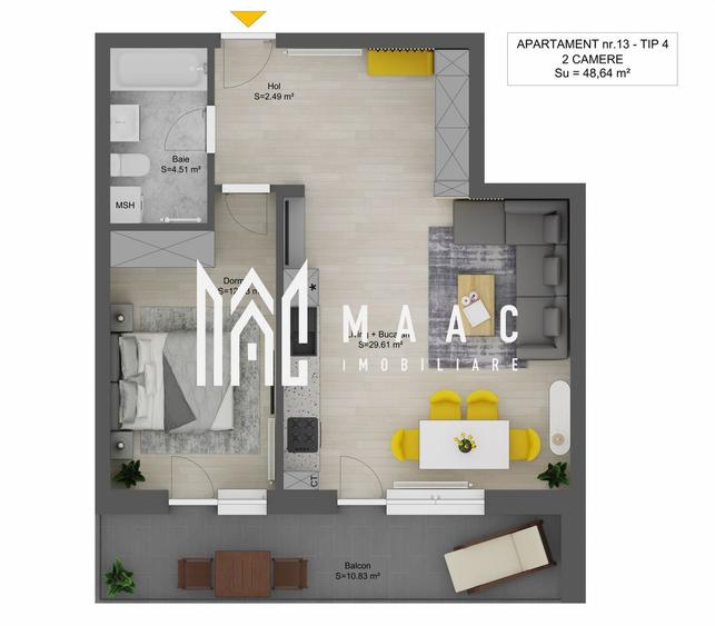 Apartament 2 Camere I Sibiu I Doamna Stanca I Balcon I Parcare Inclusă