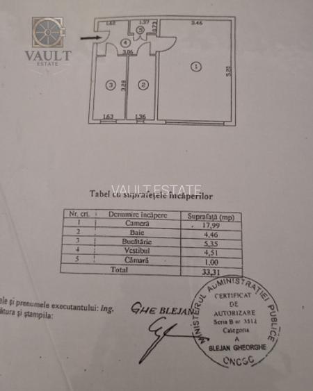 Garsoniera - ETAJ 1 - zona BRANCOVEANU - 1