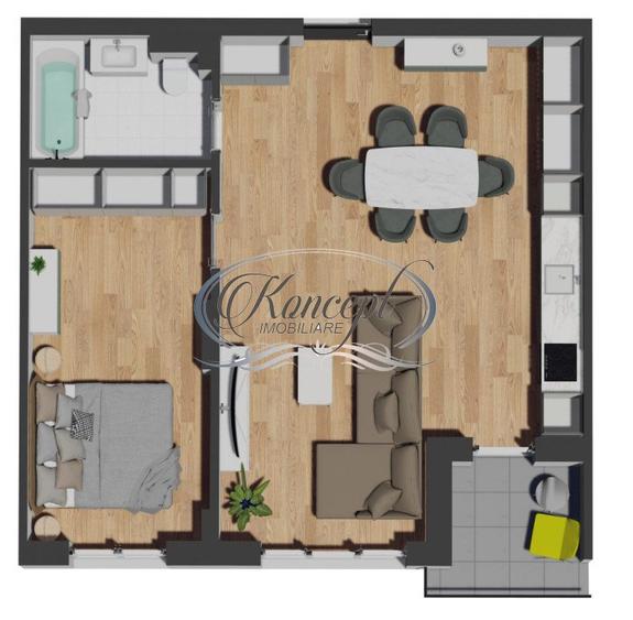 Apartament nou cu CF, strada Razoare