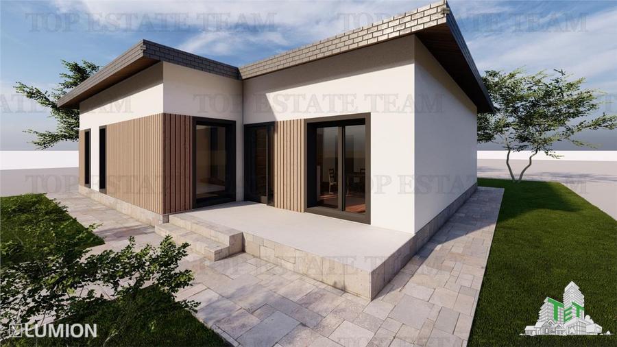 Casa inidividuala, superba pe parter, cu garaj si 4 camere spatioase, si toate u