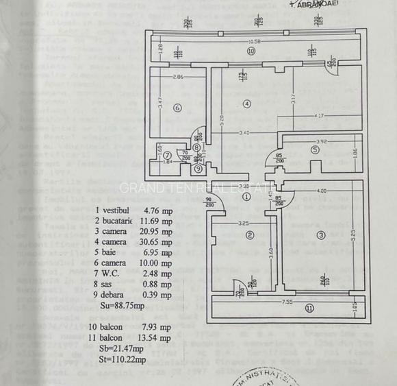 Apartament 4 camere transformat in 3, 110mp, 2 balcoane, centrala, Mall Vitan - 15