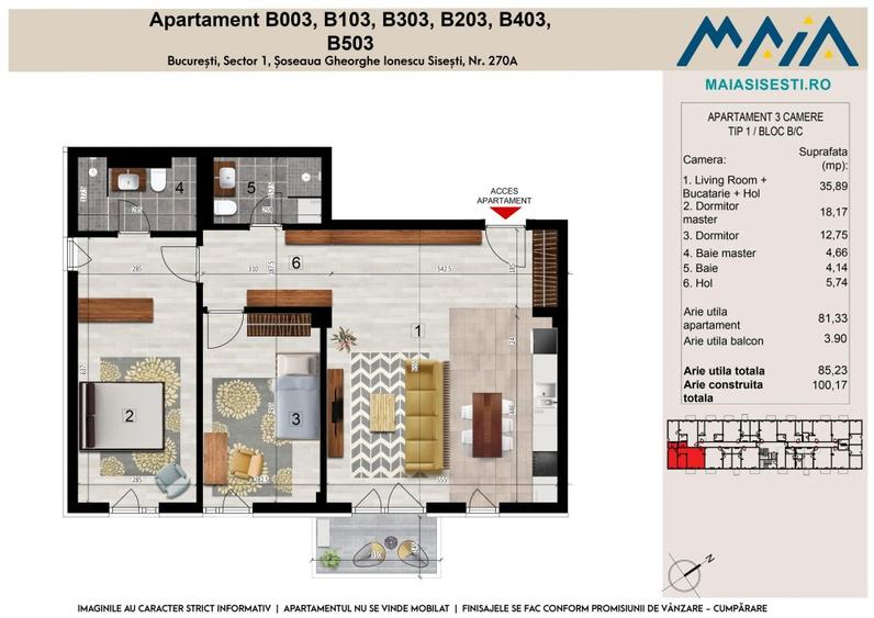 3 CAMERE | FINISAJE PREMIUM | SISESTI | SECTOR 1 | LANGA METROU