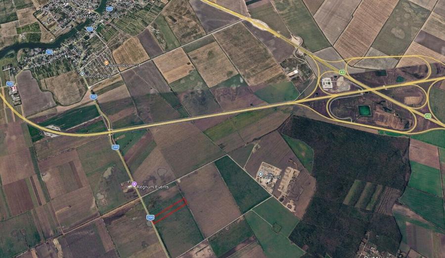 Închiriere teren intravilan 33.153 mp | Acces asfalt | Ștefăneștii de Sus