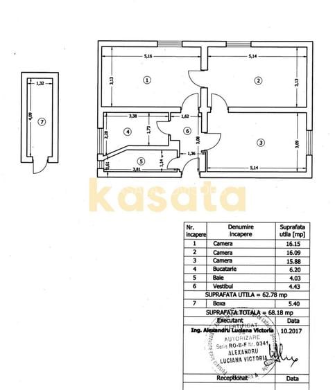 3 camere I parter I 64 utili I boxa I Ceaikovski - 10