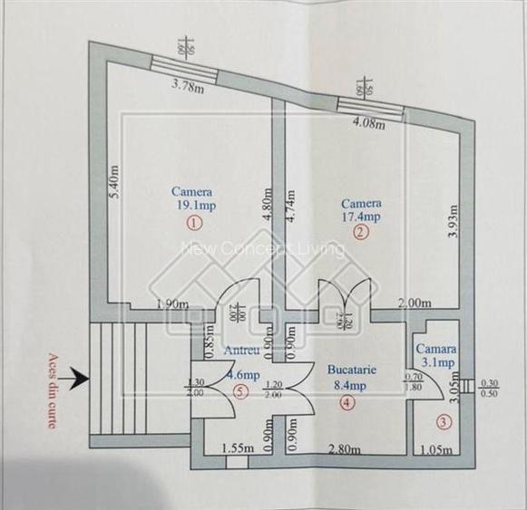 Casa de vanzare in Sibiu - curte comuna - 53 mp utili - Piata Cluj - 4