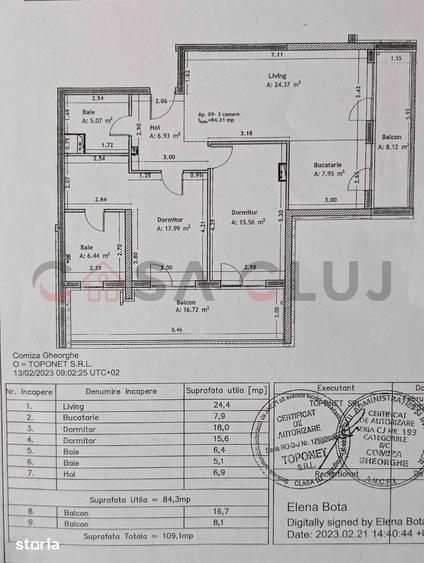 Apartament cu 3 camere | 84 mp | bloc nou