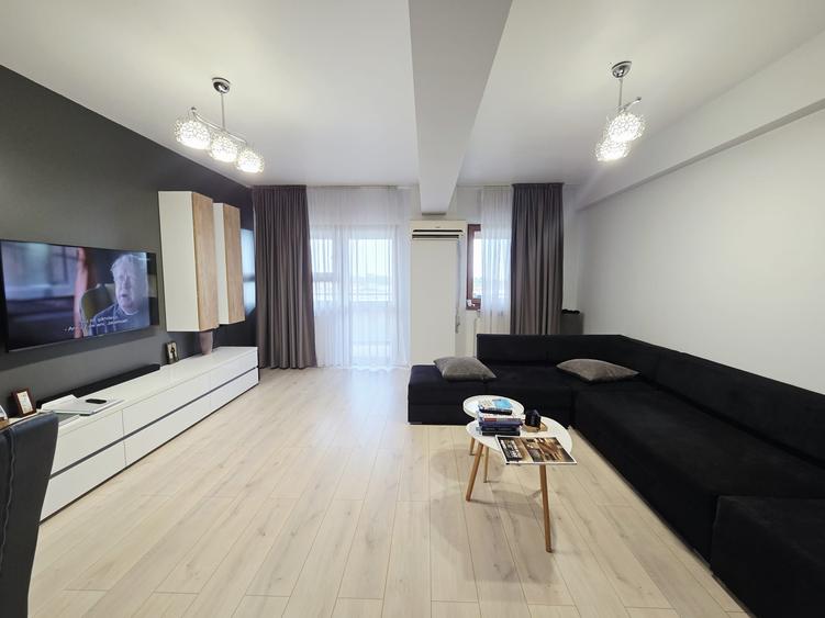 2 camere BLOC NOU 71 mp etaj intermediar vedere catre Dunare mobilat