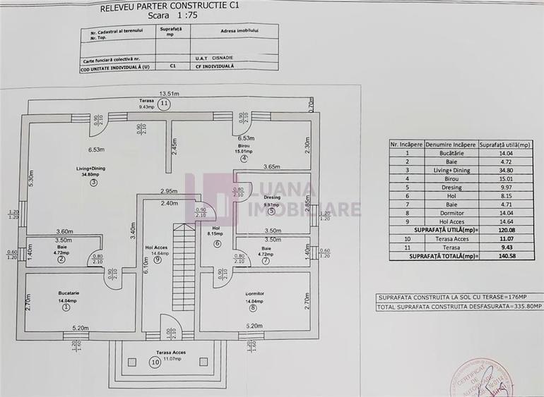 Casa individuala locuinta sau birou | Cart Arhitectilor | teren 824 mp |