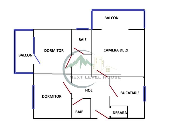 Apartament 3 camere, structura mare, etaj 1, Astra